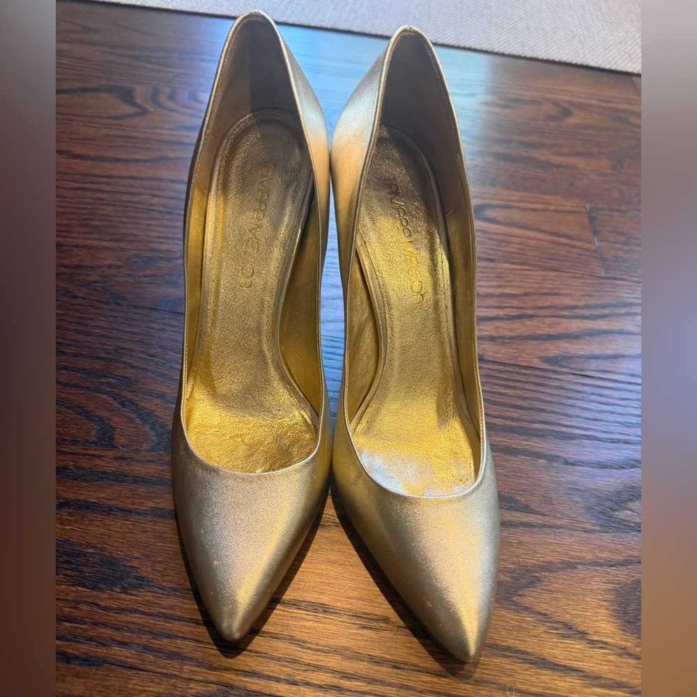 Tamara Mellon Gold Women's Pointed-Toe Stiletto Pumps